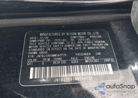 2021 Nissan Rogue Sport S Fwd Xtronic Cvt из США, поврежденный, VIN JN1BJ1AV0MW560726